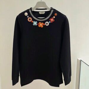 Embellished black sweatshirt